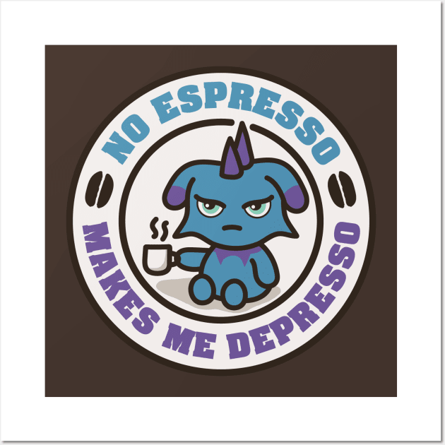 No Espresso Mood Wall Art by TeeMagnet